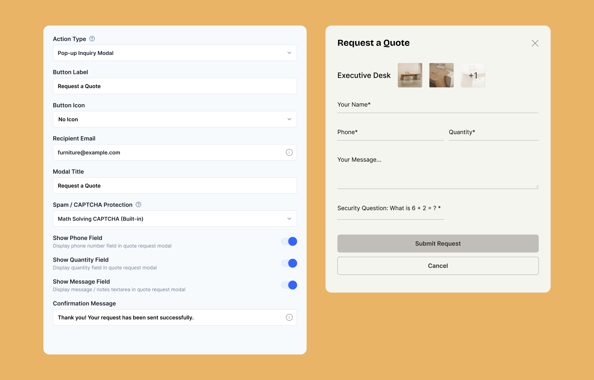 Build an Instant Quote Form with Popup Inquiry Modal Build an Instant Quote Form with Popup Inquiry Modal