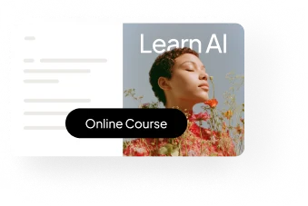Learn AI with a portrait of a woman