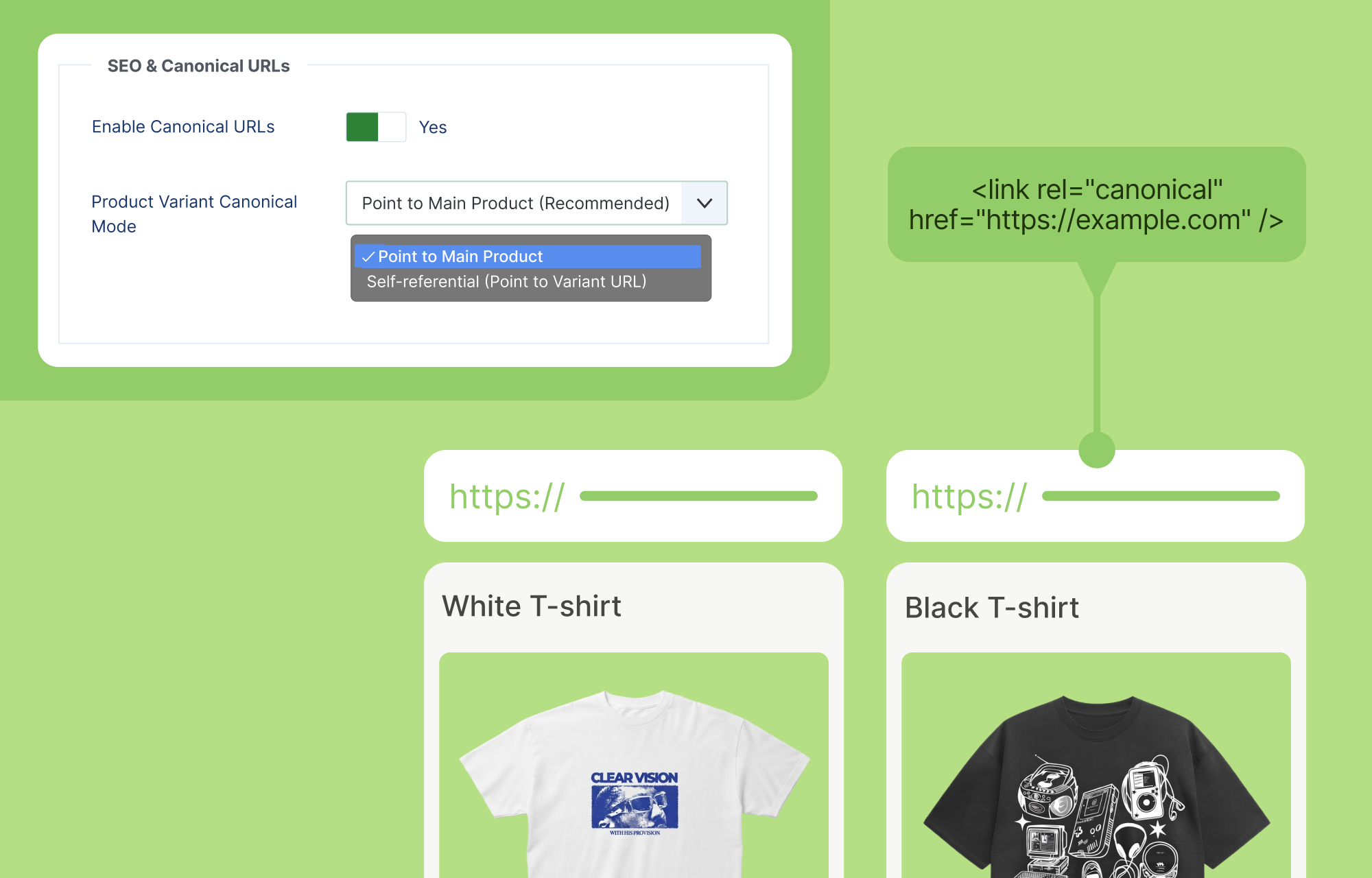 native canonical url support for storefront pages